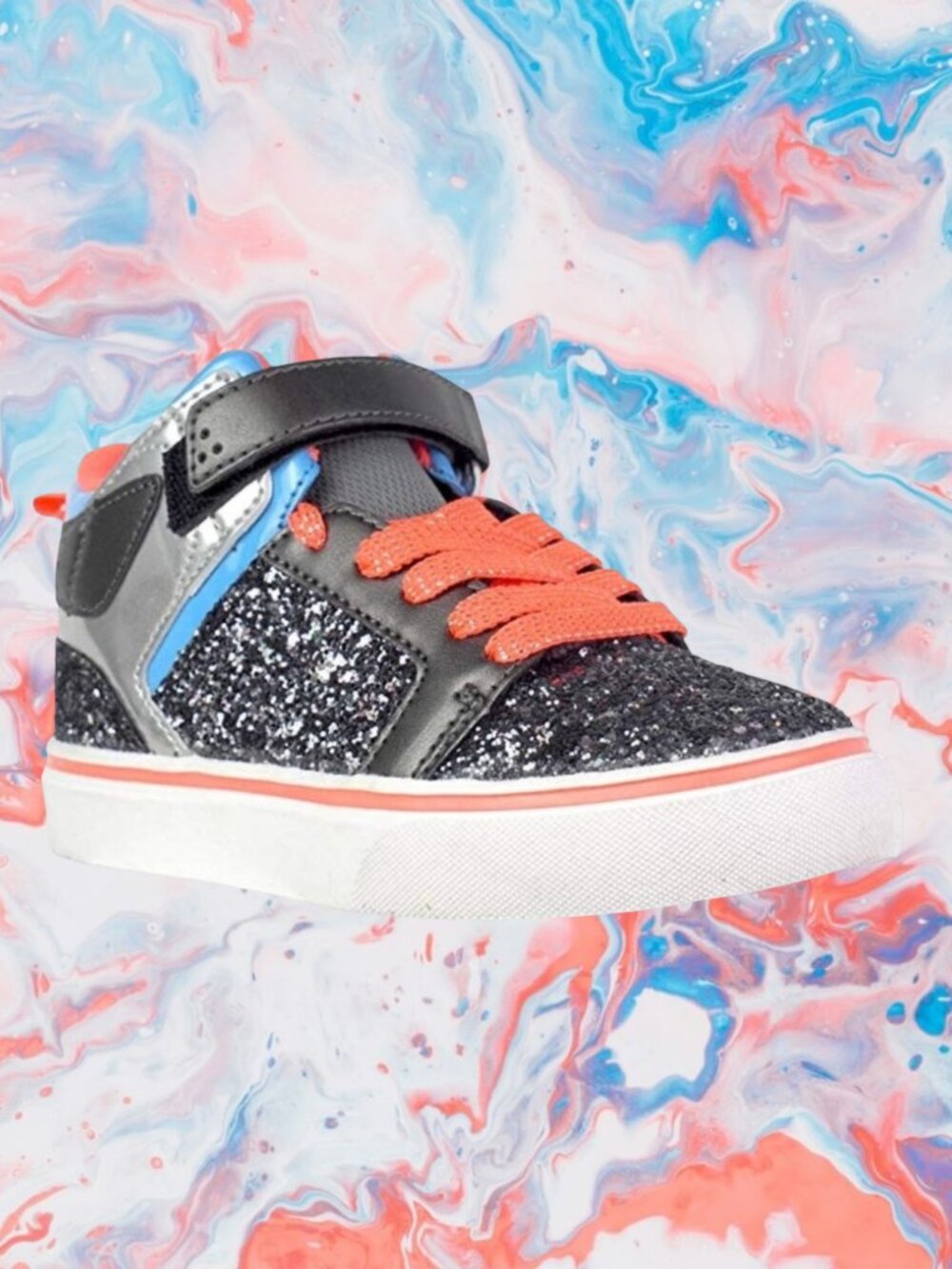 NWT Ocean Pacific Glitter Sneakers Girls Fashion Shoes Youth Size 3 OP NEW